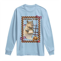 Halloween Capybara Long Sleeve Shirt Funny Too Chill To Boo - Wonder Print Shop