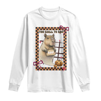 Halloween Capybara Long Sleeve Shirt Funny Too Chill To Boo - Wonder Print Shop