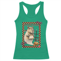 Halloween Capybara Racerback Tank Top Funny Too Chill To Boo - Wonder Print Shop