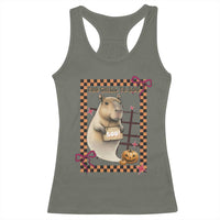 Halloween Capybara Racerback Tank Top Funny Too Chill To Boo - Wonder Print Shop