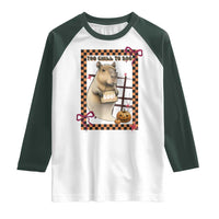 Halloween Capybara Raglan Shirt Funny Too Chill To Boo - Wonder Print Shop
