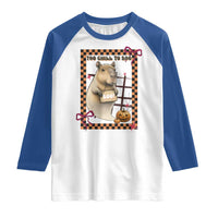 Halloween Capybara Raglan Shirt Funny Too Chill To Boo - Wonder Print Shop