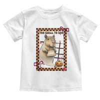 Halloween Capybara Toddler T Shirt Funny Too Chill To Boo - Wonder Print Shop