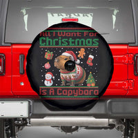 Funny Xmas Spare Tire Cover All I Want For Christmas Is A Capybara - Wonder Print Shop
