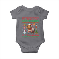 Funny Xmas Baby Onesie All I Want For Christmas Is A Capybara - Wonder Print Shop
