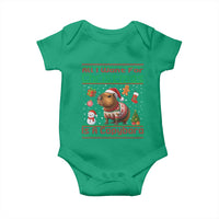 Funny Xmas Baby Onesie All I Want For Christmas Is A Capybara - Wonder Print Shop