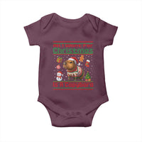Funny Xmas Baby Onesie All I Want For Christmas Is A Capybara - Wonder Print Shop