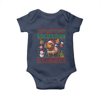 Funny Xmas Baby Onesie All I Want For Christmas Is A Capybara - Wonder Print Shop