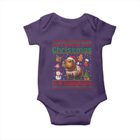 Funny Xmas Baby Onesie All I Want For Christmas Is A Capybara - Wonder Print Shop