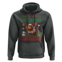 Funny Xmas Hoodie All I Want For Christmas Is A Capybara - Wonder Print Shop