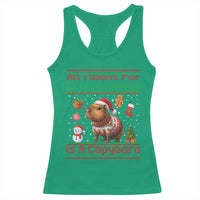 Funny Xmas Racerback Tank Top All I Want For Christmas Is A Capybara - Wonder Print Shop