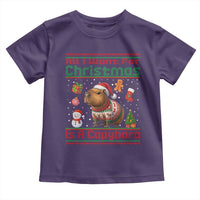 Funny Xmas Toddler T Shirt All I Want For Christmas Is A Capybara - Wonder Print Shop