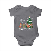 Christmas Capybara Baby Onesie Funny Capy Xmas Gift Idea - Wonder Print Shop