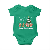 Christmas Capybara Baby Onesie Funny Capy Xmas Gift Idea - Wonder Print Shop
