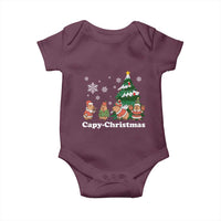 Christmas Capybara Baby Onesie Funny Capy Xmas Gift Idea - Wonder Print Shop