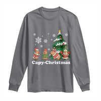 Christmas Capybara Long Sleeve Shirt Funny Capy Xmas Gift Idea - Wonder Print Shop