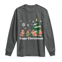 Christmas Capybara Long Sleeve Shirt Funny Capy Xmas Gift Idea - Wonder Print Shop