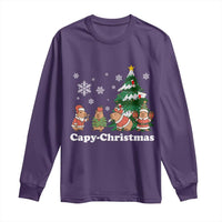 Christmas Capybara Long Sleeve Shirt Funny Capy Xmas Gift Idea - Wonder Print Shop