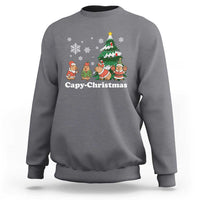 Christmas Capybara Sweatshirt Funny Capy Xmas Gift Idea - Wonder Print Shop