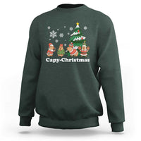 Christmas Capybara Sweatshirt Funny Capy Xmas Gift Idea - Wonder Print Shop