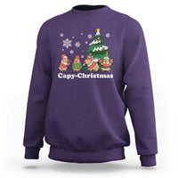 Christmas Capybara Sweatshirt Funny Capy Xmas Gift Idea - Wonder Print Shop