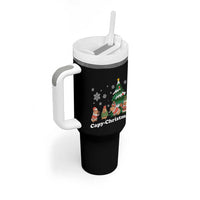 Christmas Capybara Tumbler With Handle Funny Capy Xmas Gift Idea
