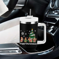 Christmas Capybara Tumbler With Handle Funny Capy Xmas Gift Idea