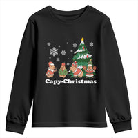 Christmas Capybara Youth Sweatshirt Funny Capy Xmas Gift Idea - Wonder Print Shop