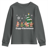 Christmas Capybara Youth Sweatshirt Funny Capy Xmas Gift Idea - Wonder Print Shop