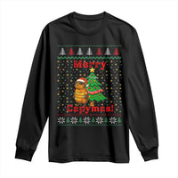 Funny Merry Capymas Long Sleeve Shirt Capybara Christmas Party - Wonder Print Shop