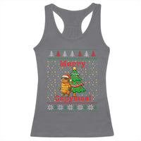 Funny Merry Capymas Racerback Tank Top Capybara Christmas Party - Wonder Print Shop
