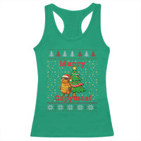 Funny Merry Capymas Racerback Tank Top Capybara Christmas Party - Wonder Print Shop