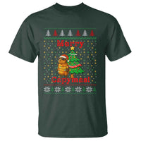 Funny Merry Capymas T Shirt Capybara Christmas Party - Wonder Print Shop