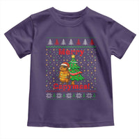Funny Merry Capymas Toddler T Shirt Capybara Christmas Party - Wonder Print Shop