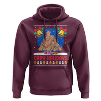 Capybara Christmas Tree Hoodie Funny Capy Holidays Gift - Wonder Print Shop