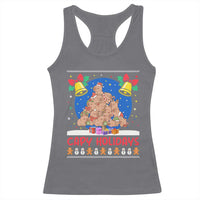 Capybara Christmas Tree Racerback Tank Top Funny Capy Holidays Gift - Wonder Print Shop