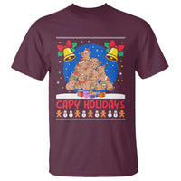 Capybara Christmas Tree T Shirt Funny Capy Holidays Gift - Wonder Print Shop