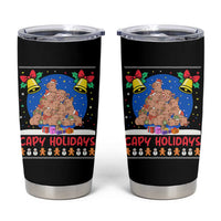 Capybara Christmas Tree Tumbler Cup Funny Capy Holidays Gift