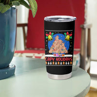 Capybara Christmas Tree Tumbler Cup Funny Capy Holidays Gift