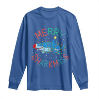 Christmas Shark Long Sleeve Shirt Funny Merry Sharkmas Xmas Gift - Wonder Print Shop
