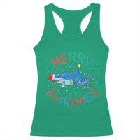 Christmas Shark Racerback Tank Top Funny Merry Sharkmas Xmas Gift - Wonder Print Shop