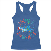 Christmas Shark Racerback Tank Top Funny Merry Sharkmas Xmas Gift - Wonder Print Shop