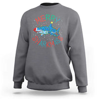 Christmas Shark Sweatshirt Funny Merry Sharkmas Xmas Gift - Wonder Print Shop
