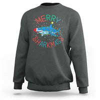 Christmas Shark Sweatshirt Funny Merry Sharkmas Xmas Gift - Wonder Print Shop