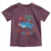 Christmas Shark Toddler T Shirt Funny Merry Sharkmas Xmas Gift - Wonder Print Shop