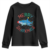 Christmas Shark Youth Sweatshirt Funny Merry Sharkmas Xmas Gift - Wonder Print Shop