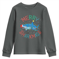 Christmas Shark Youth Sweatshirt Funny Merry Sharkmas Xmas Gift - Wonder Print Shop
