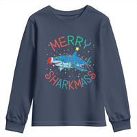 Christmas Shark Youth Sweatshirt Funny Merry Sharkmas Xmas Gift - Wonder Print Shop