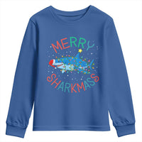 Christmas Shark Youth Sweatshirt Funny Merry Sharkmas Xmas Gift - Wonder Print Shop
