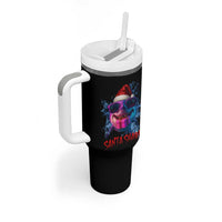 Funny Christmas Santa Shark Xmas Gift Tumbler With Handle